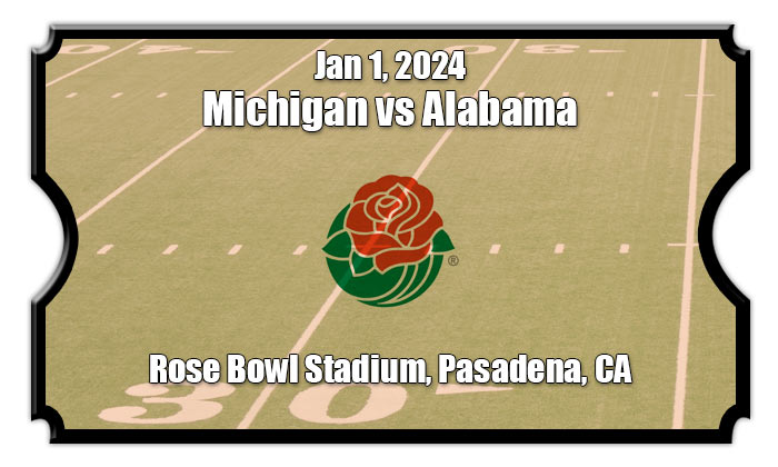 Michigan vs Alabama Rose Bowl